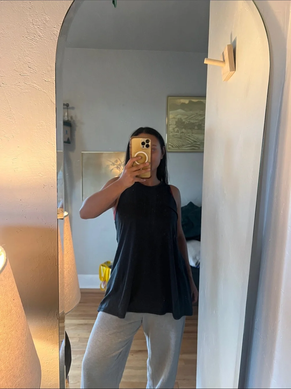 Lululemon Black/white Sleeveless Swing Tank Top - Women's, long